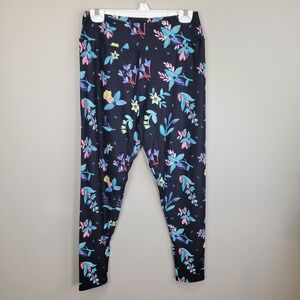 Dren Designs Polyester Spandex Floral Print Wide Waistband‎ Leggings Plus Size